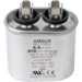 Run Capacitor, 6mfd 370VAC Oval Motor Sgl Cap