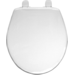 Toilet Seat, White Round Closed Front Res Plastic