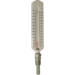 Hot Water Thermometer, 40° to 280°F Wtr/Refrig Str BrsWell